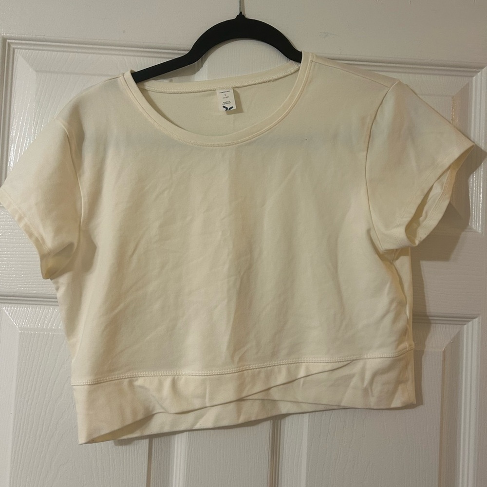 Cream Women's Crop Top